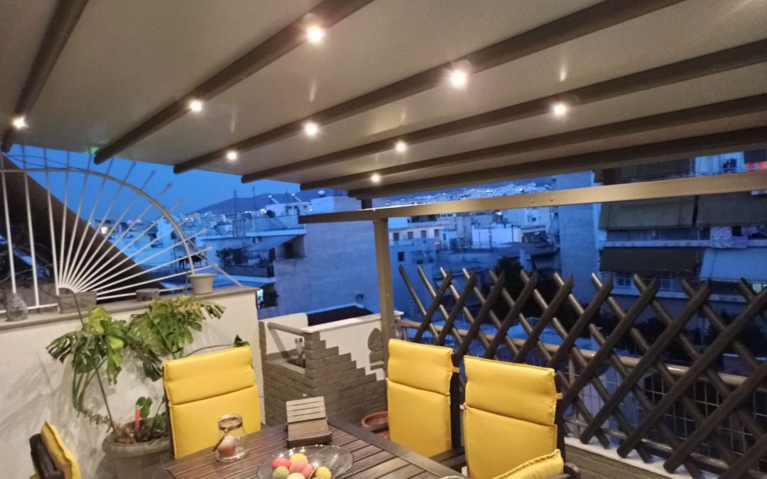 Πέργκολα Nyfan mustang με led φωτισμό